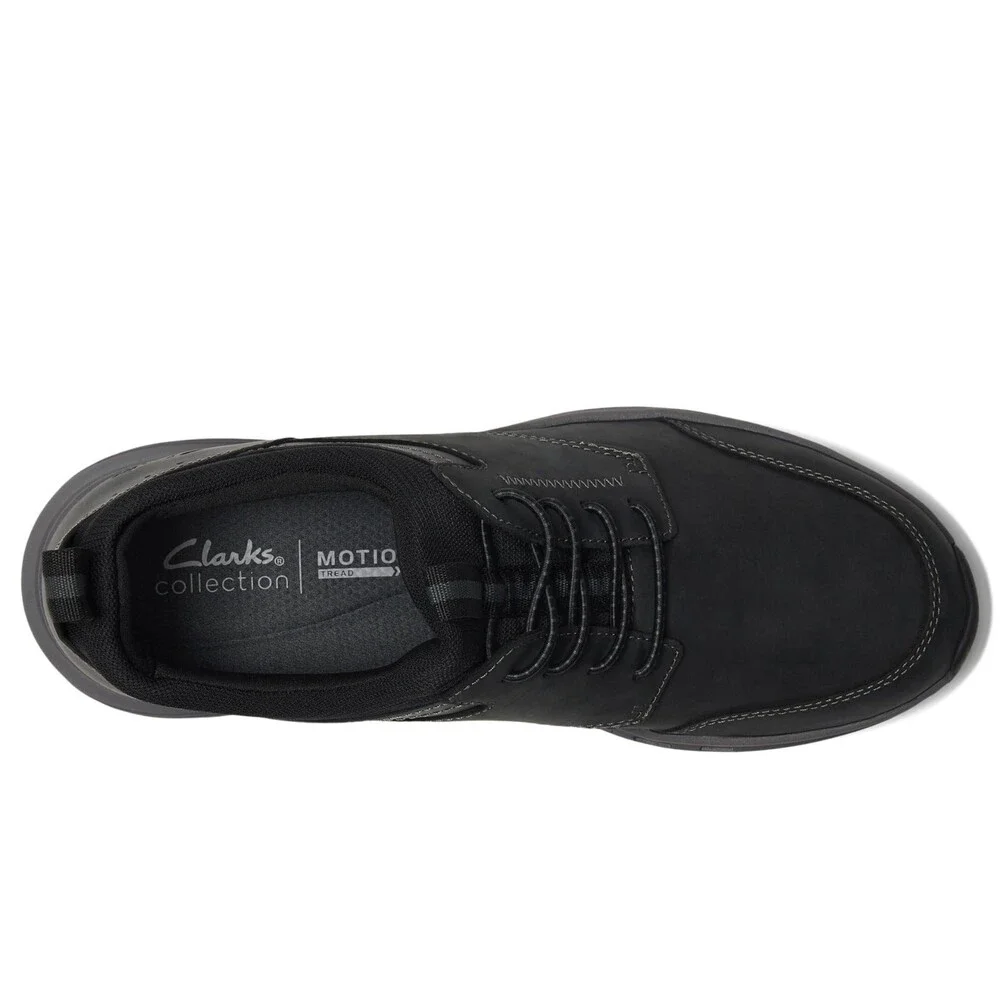 Clarks Motion Trek EZ 26179450 Men's US 7 M Black Leather Casual Shoes LIQ1582